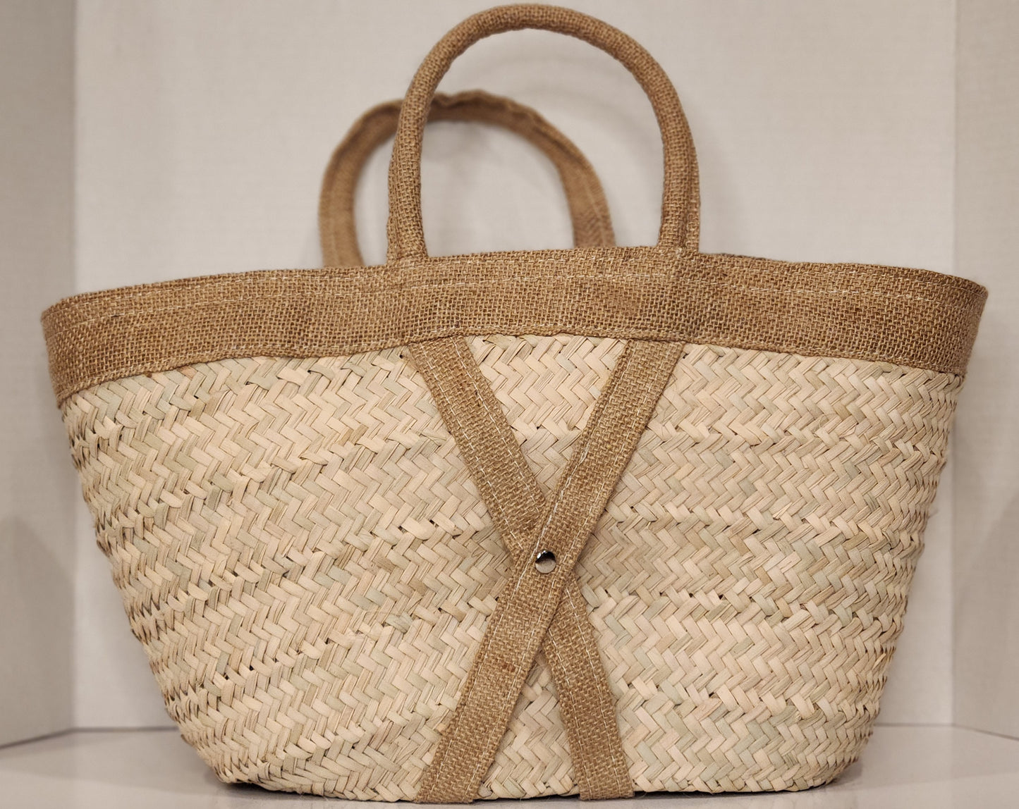 Straw French Basket